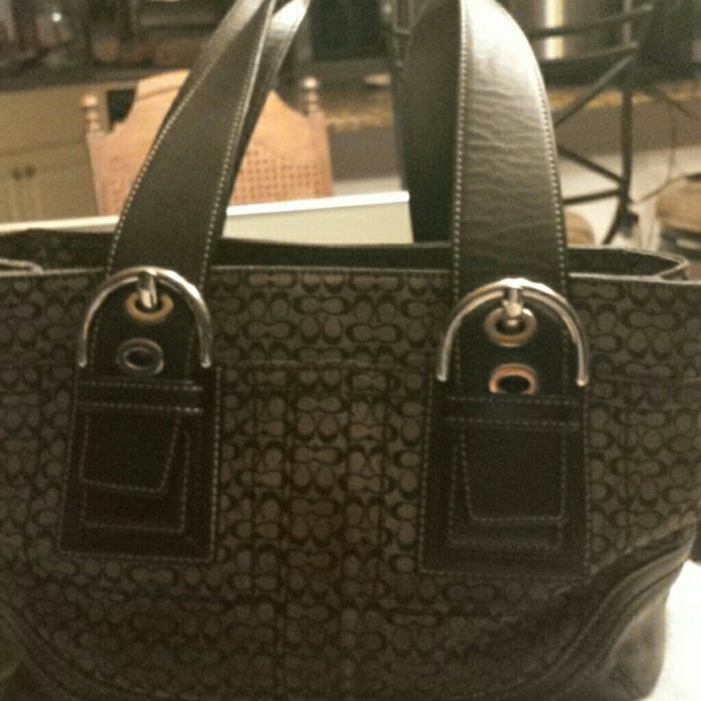 Coach signature satchel bag